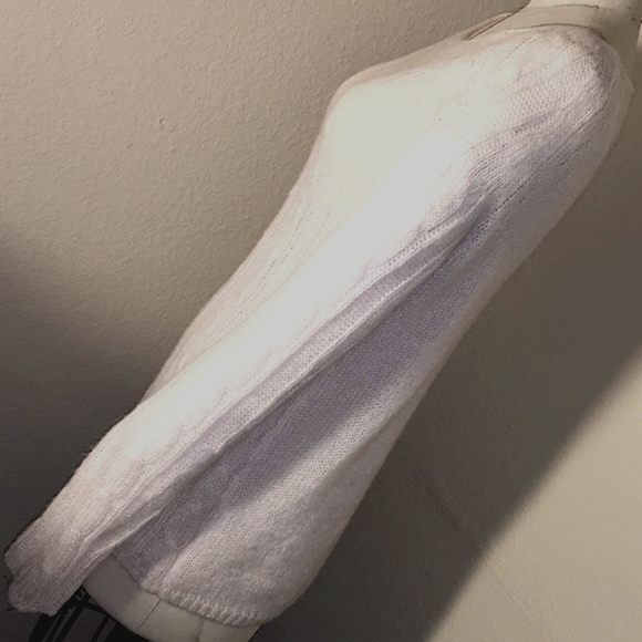 S J. CREW BARELY BLUSH WOOL & MOHAIR BLEND SEMI•SHEER DOLCE CABLE KNIT TOP - Picture 4 of 9